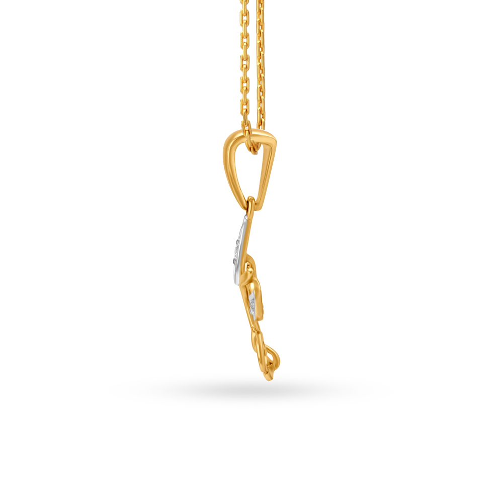 Durga Outline Diamond Pendant,,hi-res image number null