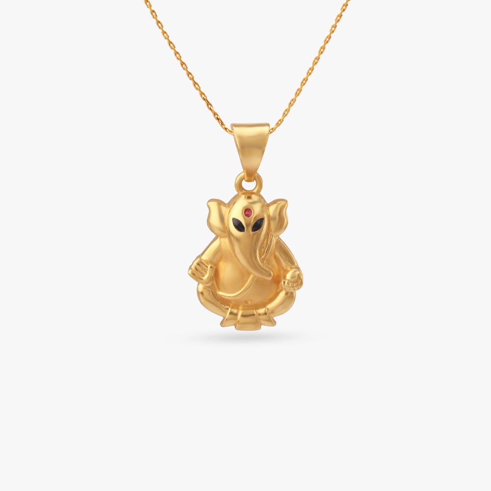 Eternal Ganesha Gold Pendant