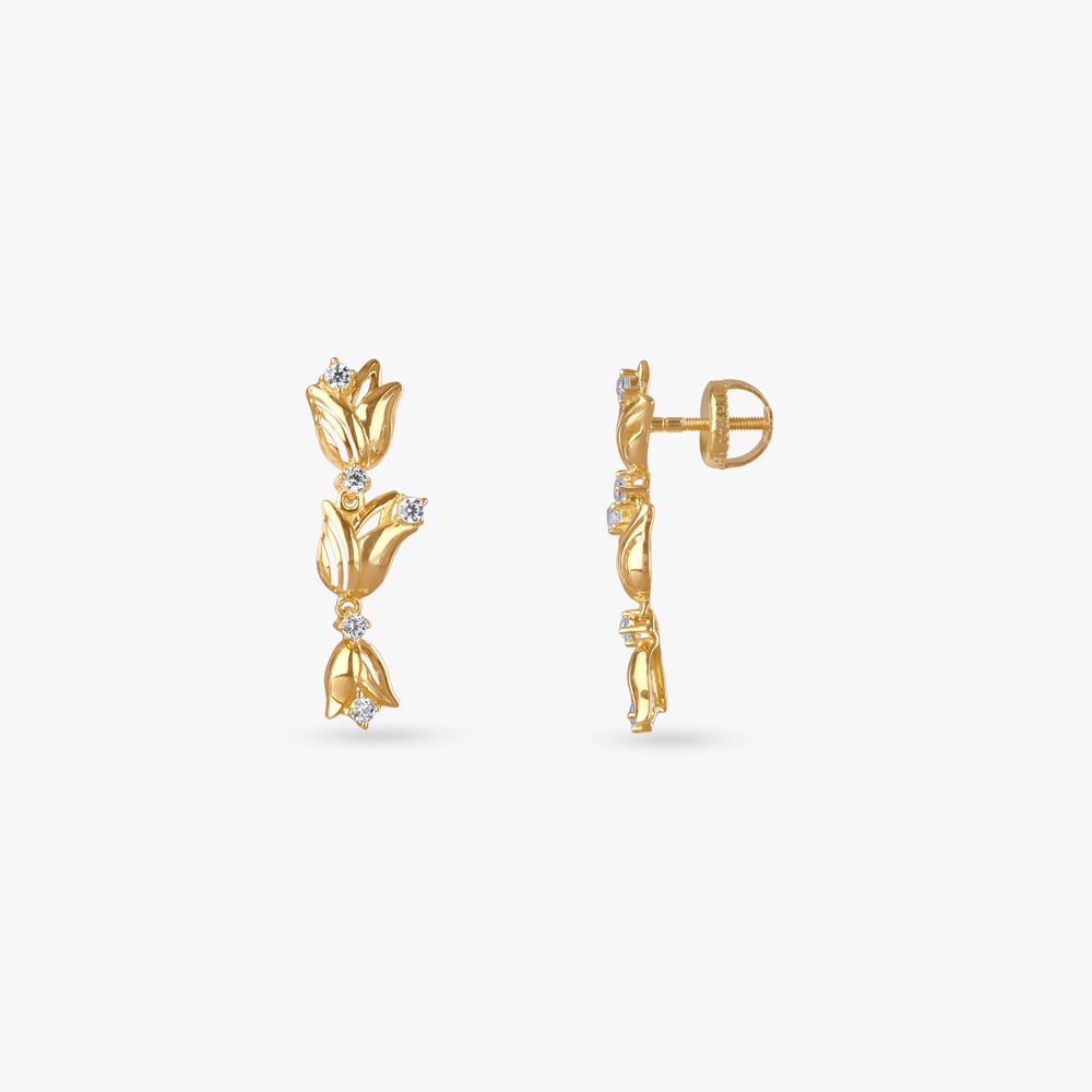 Tulip Whisper Gold Necklace Set,,hi-res image number null