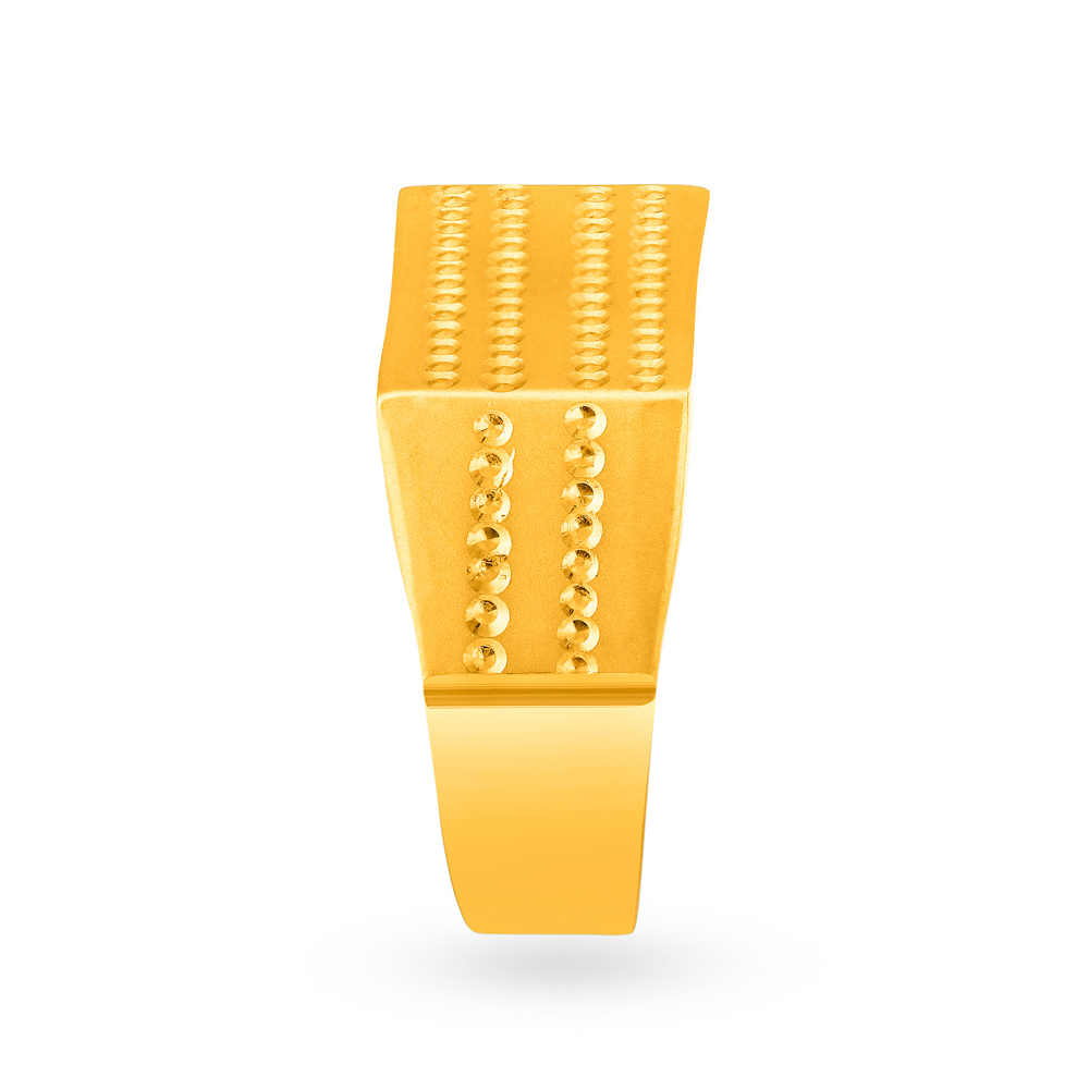 Dashing 22 Karat Yellow Gold Embossed Ring,,hi-res image number null