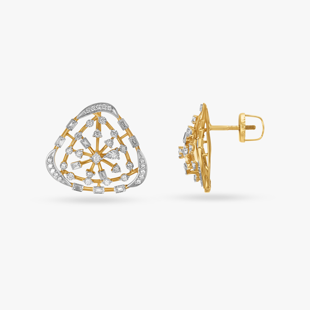 Glinting Geometry Diamond Pendant and Earrings Set,,hi-res image number null