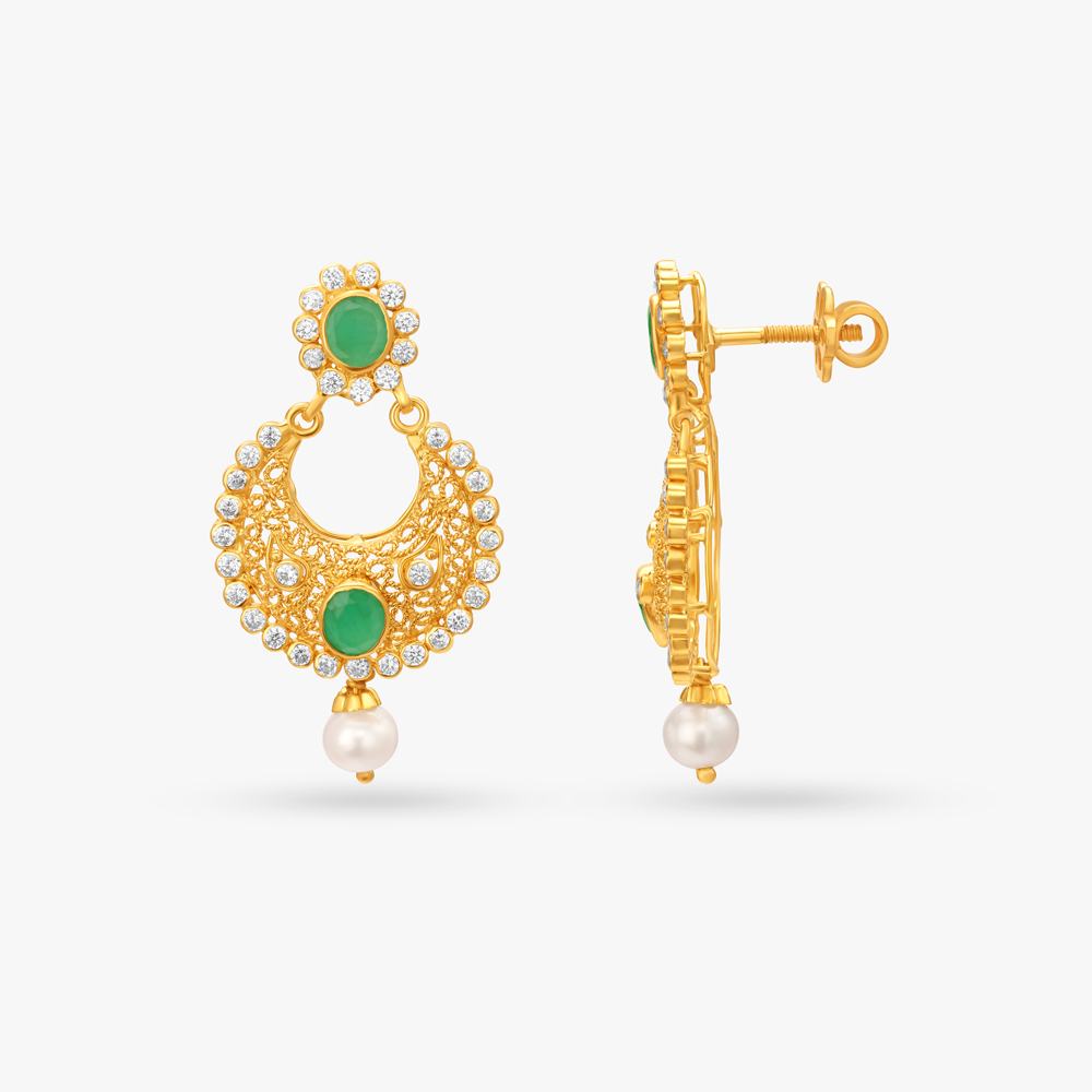 Vogue Gold Drop Earrings,,hi-res image number null
