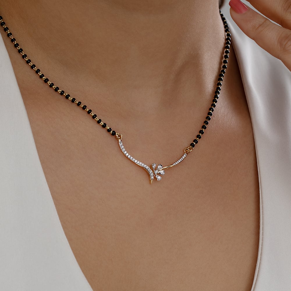 Starry Embrace Gold and Diamond Mangalsutra,,hi-res image number null