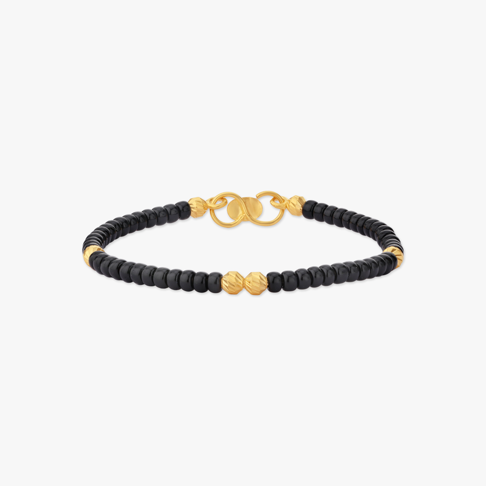 Black Bead Gold Bangles for Kids,,hi-res image number null