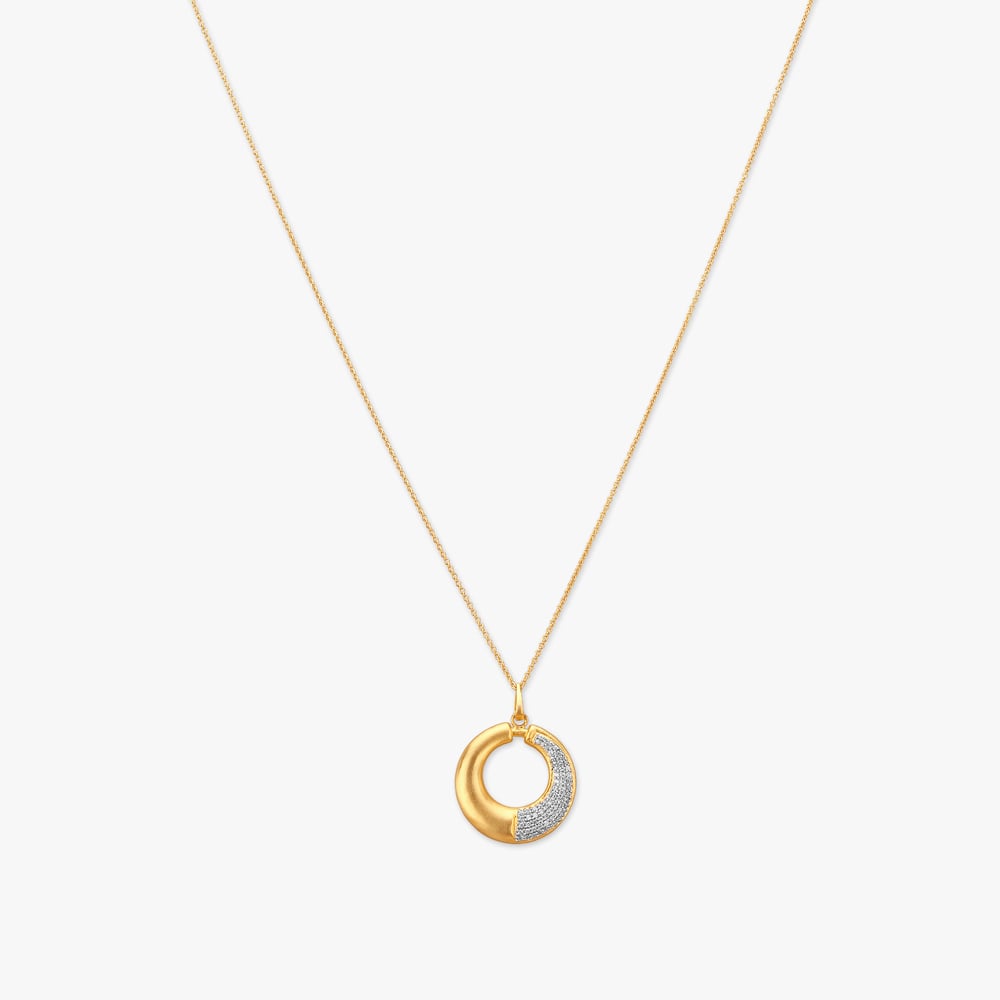 Eternal Circle Gold Pendant with Chain,,hi-res image number null
