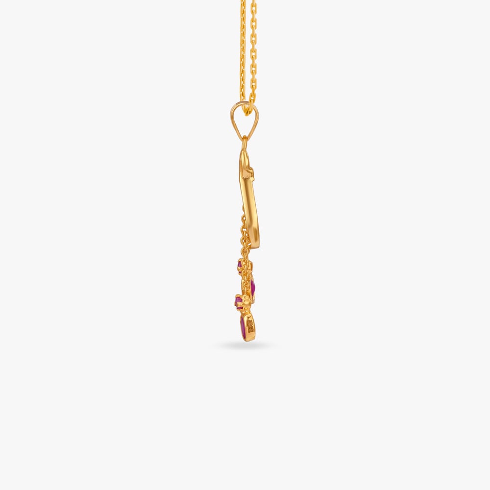 Twisted Drape Ruby Pendant and Earrings Set,,hi-res image number null