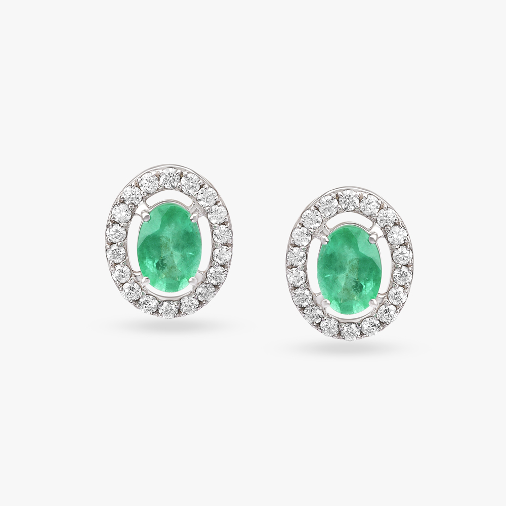 Ethereal Emerald and Diamond Teardrop Earrings,,hi-res image number null