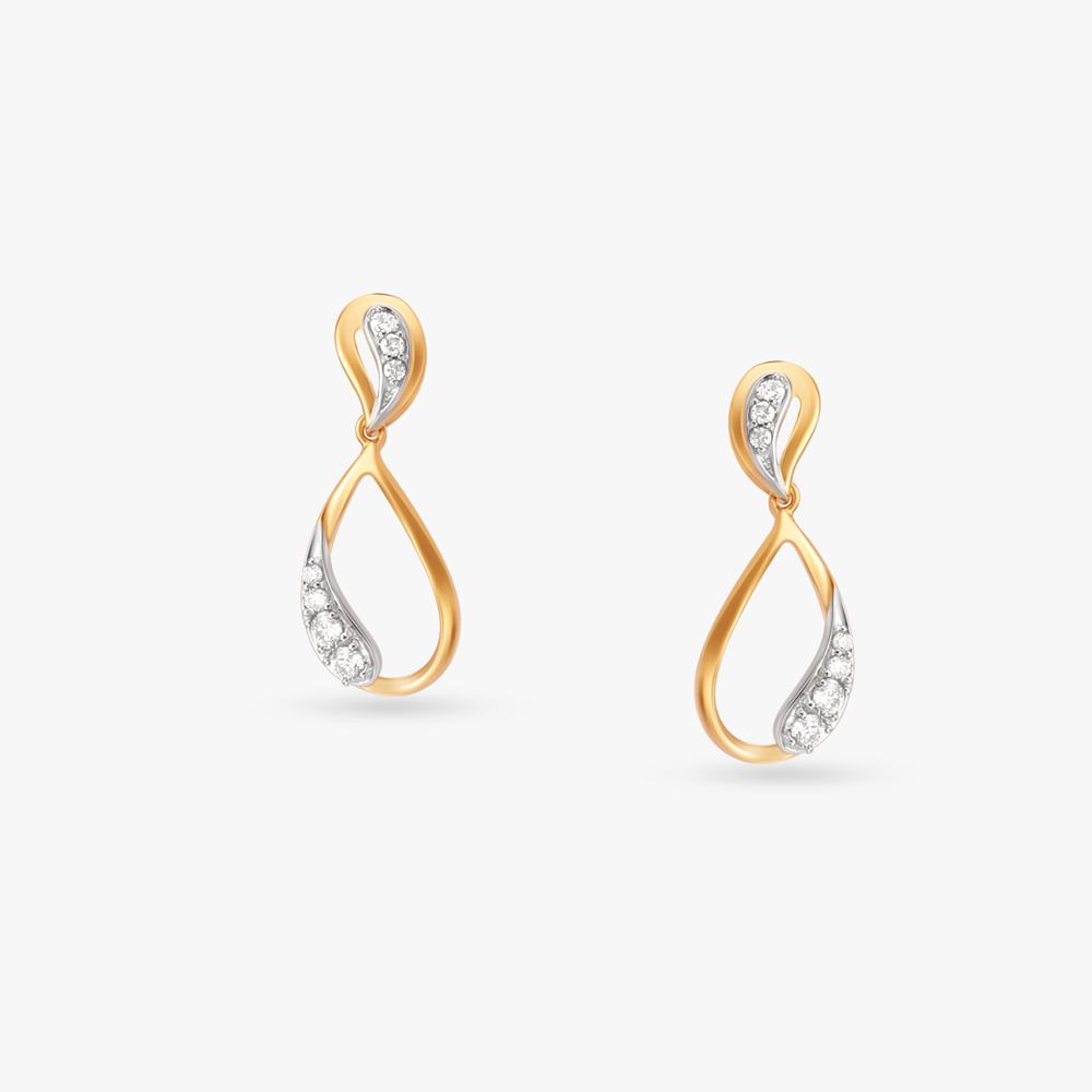 Sleek Diamond Drop Earrings,,hi-res image number null