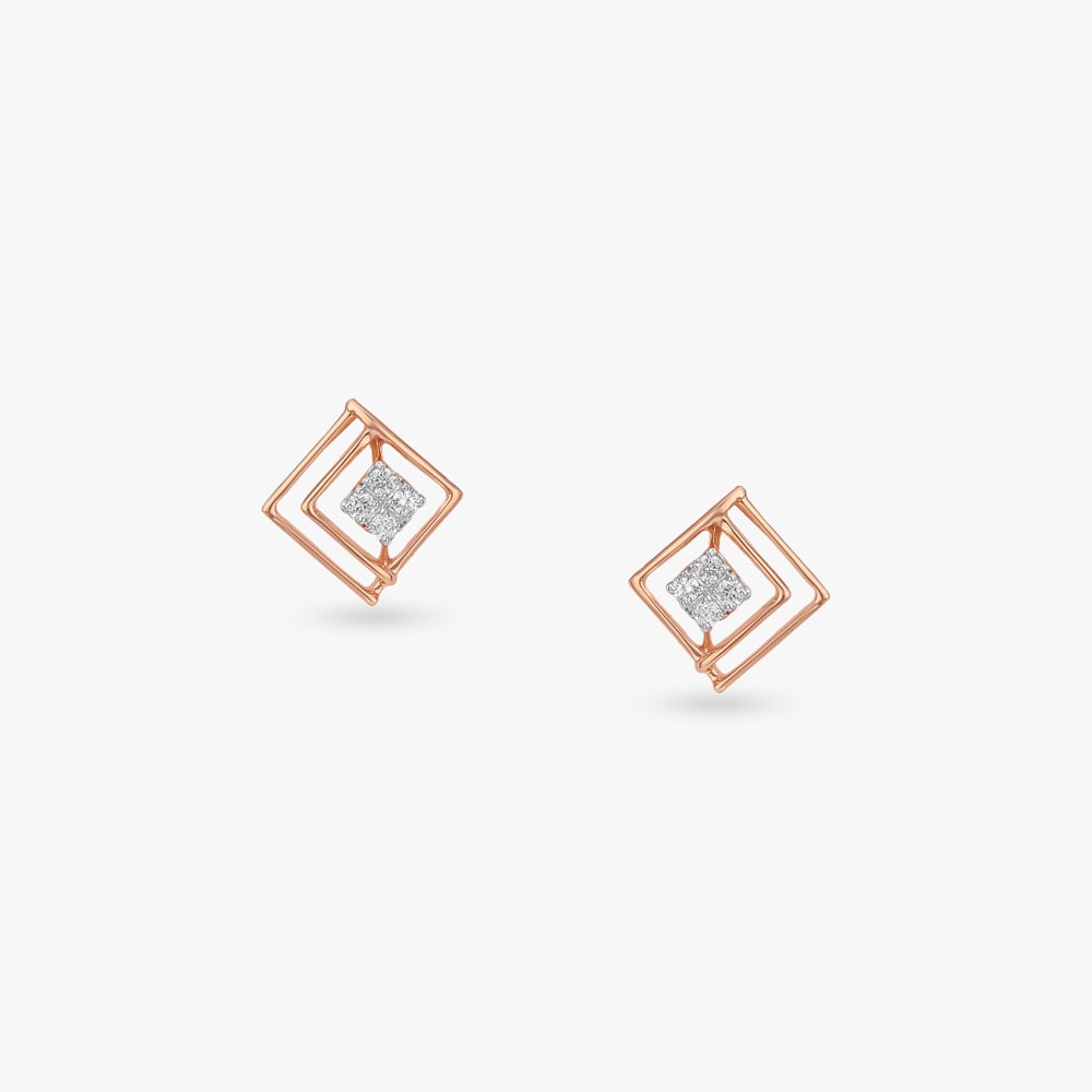 

Radiant Frame Diamond Stud Earrings