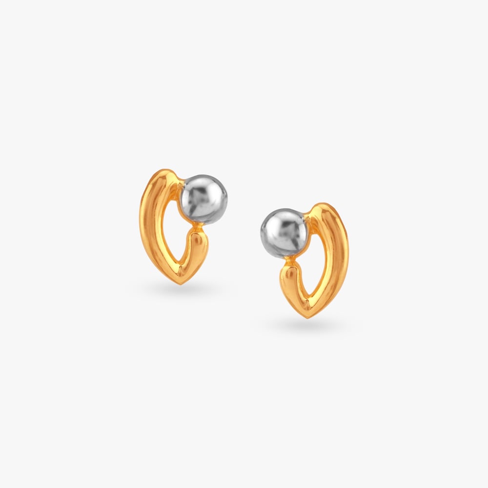 Cuddle Bead Gold Stud Earrings for Kids,,hi-res image number null