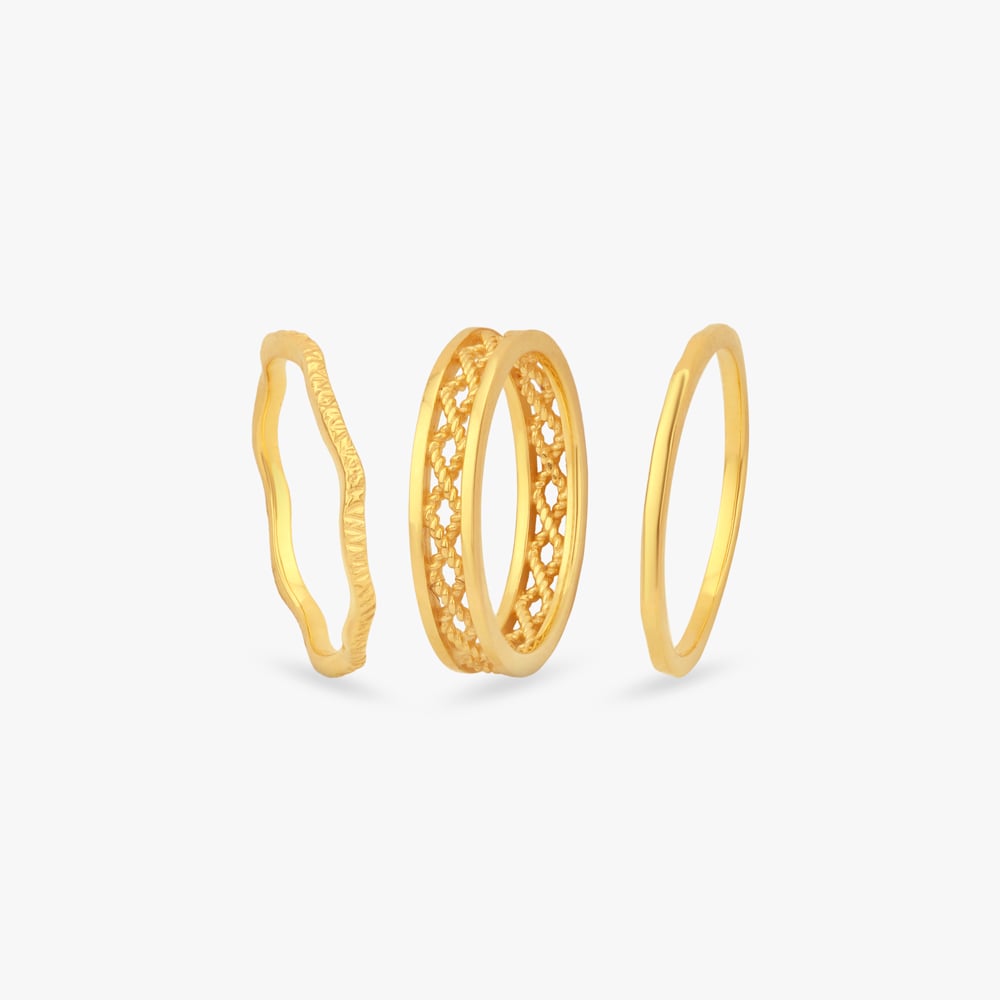 Wave Stack Gold Ring,,hi-res image number null