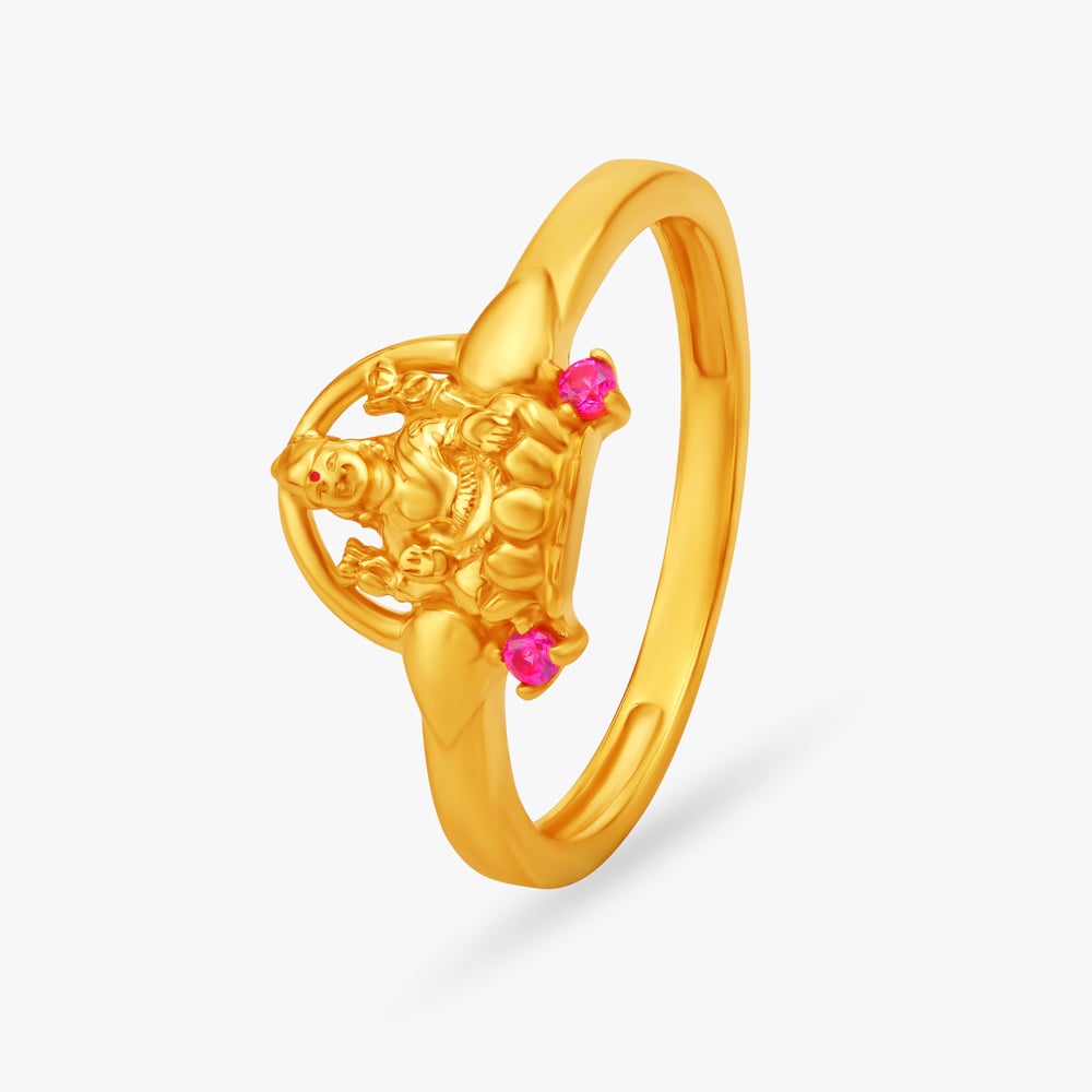 Graceful Gold Finger Ring,,hi-res image number null