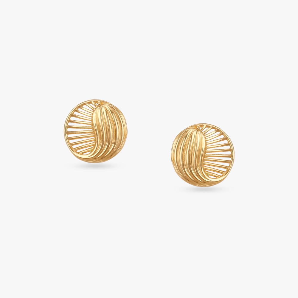

Solar Orb Gold Stud Earrings