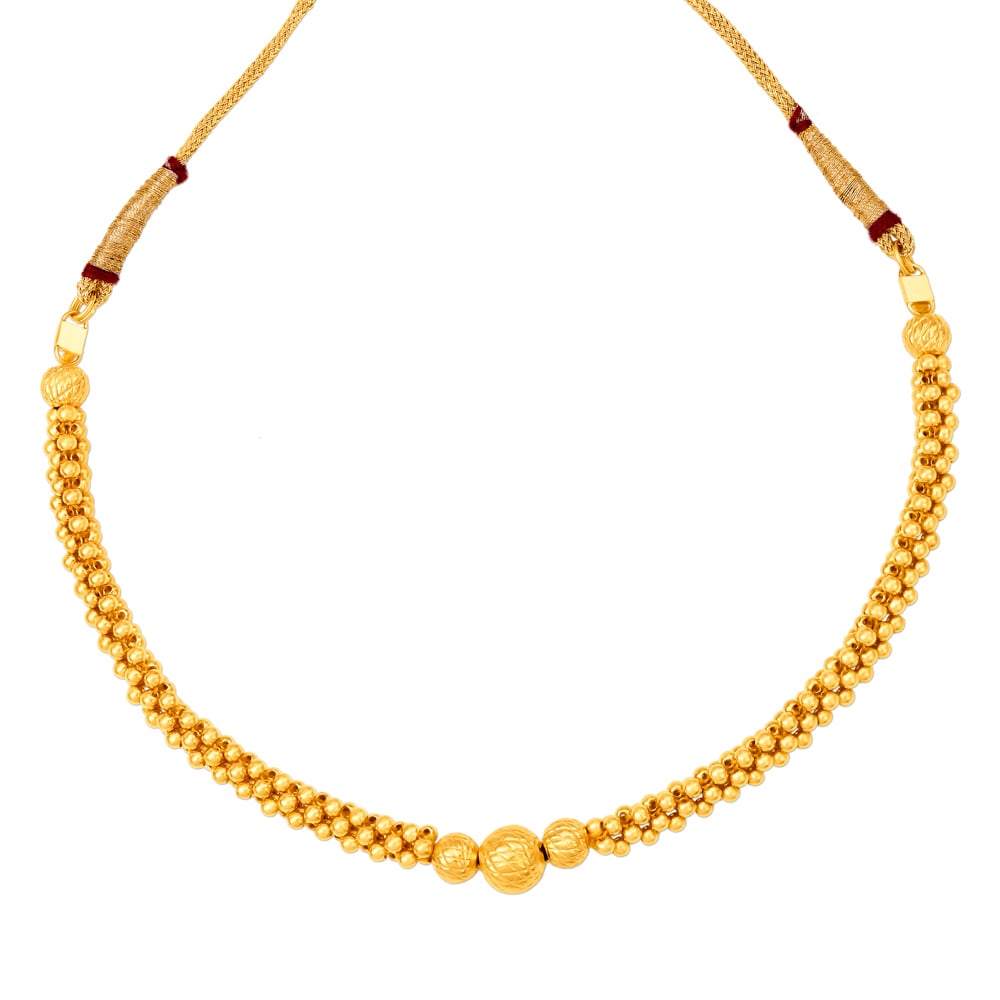 Regal Beaded Gold Necklace