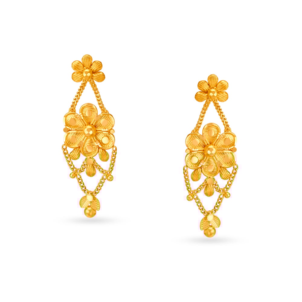 Mesmerising Floral Gold Necklace Set,,hi-res image number null