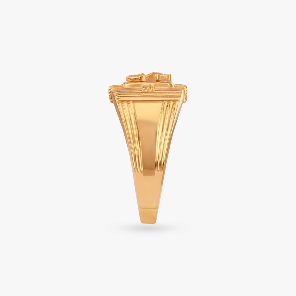 Nautical Glory Gold Ring For Men,,hi-res image number null