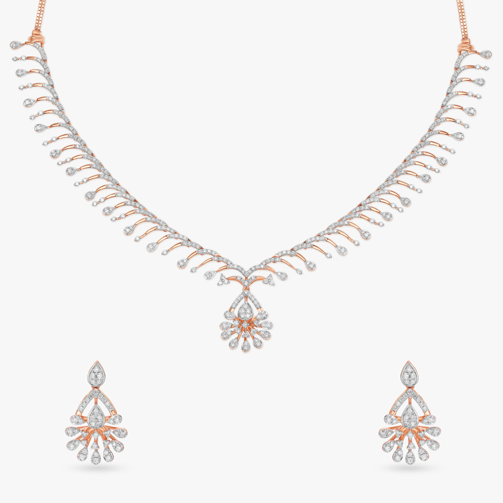 Celestial Stardust Natural diamond Necklace Set,,hi-res image number null