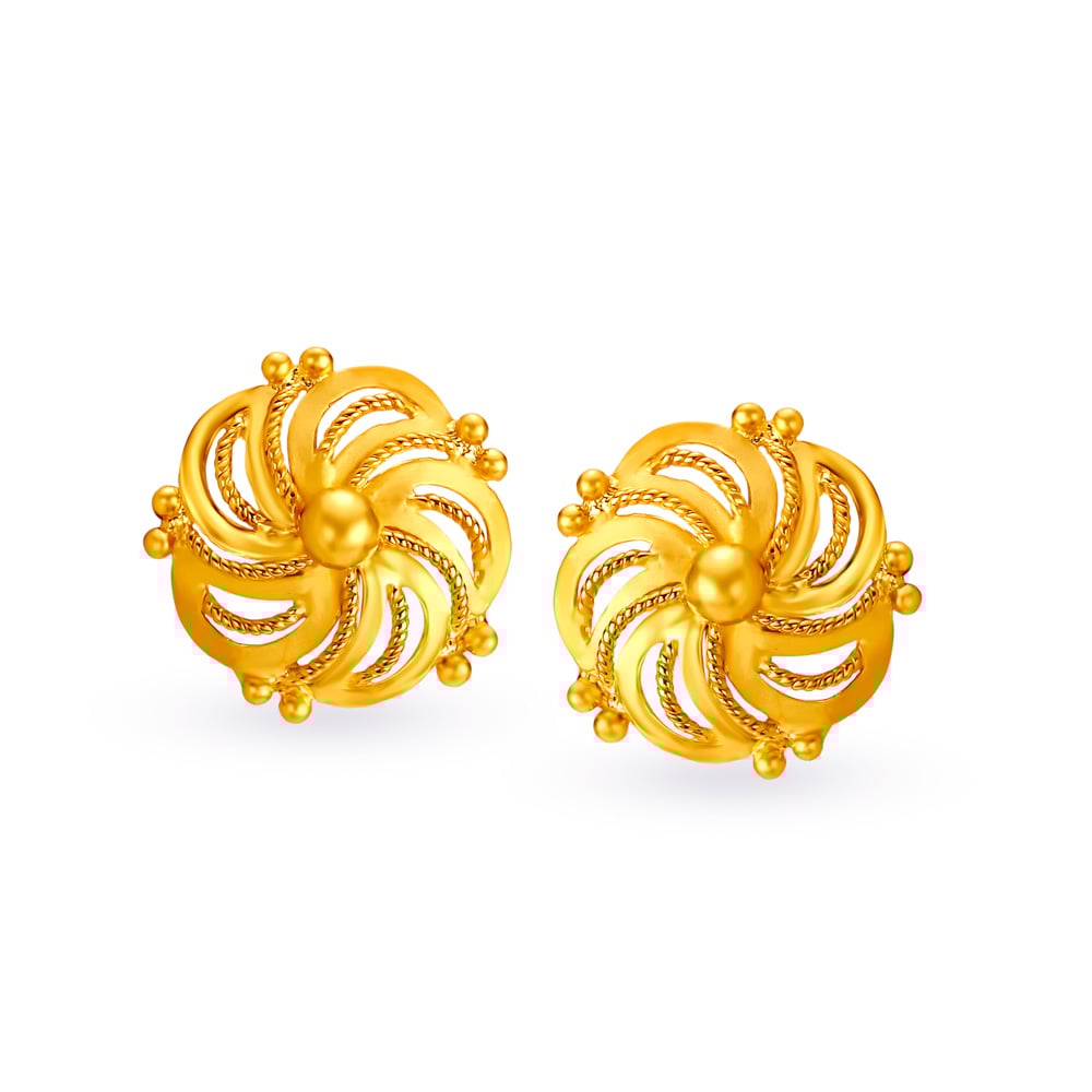 Enticing Gold Jhumki Earrings,,hi-res image number null