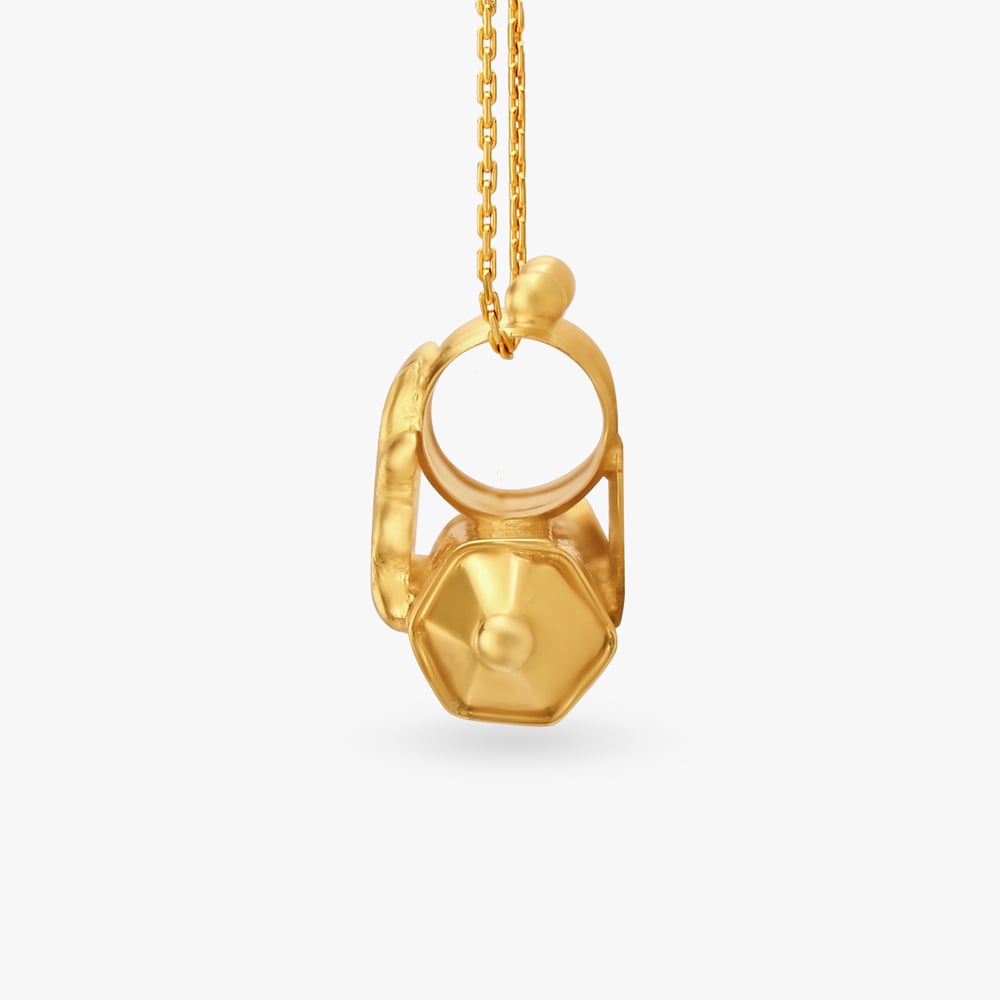 Radiant Gold Thali Pendant,,hi-res image number null