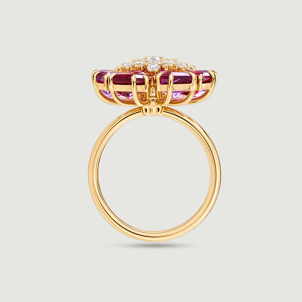 Vibrant Firework Amethyst and Garnet Ring,,hi-res image number null
