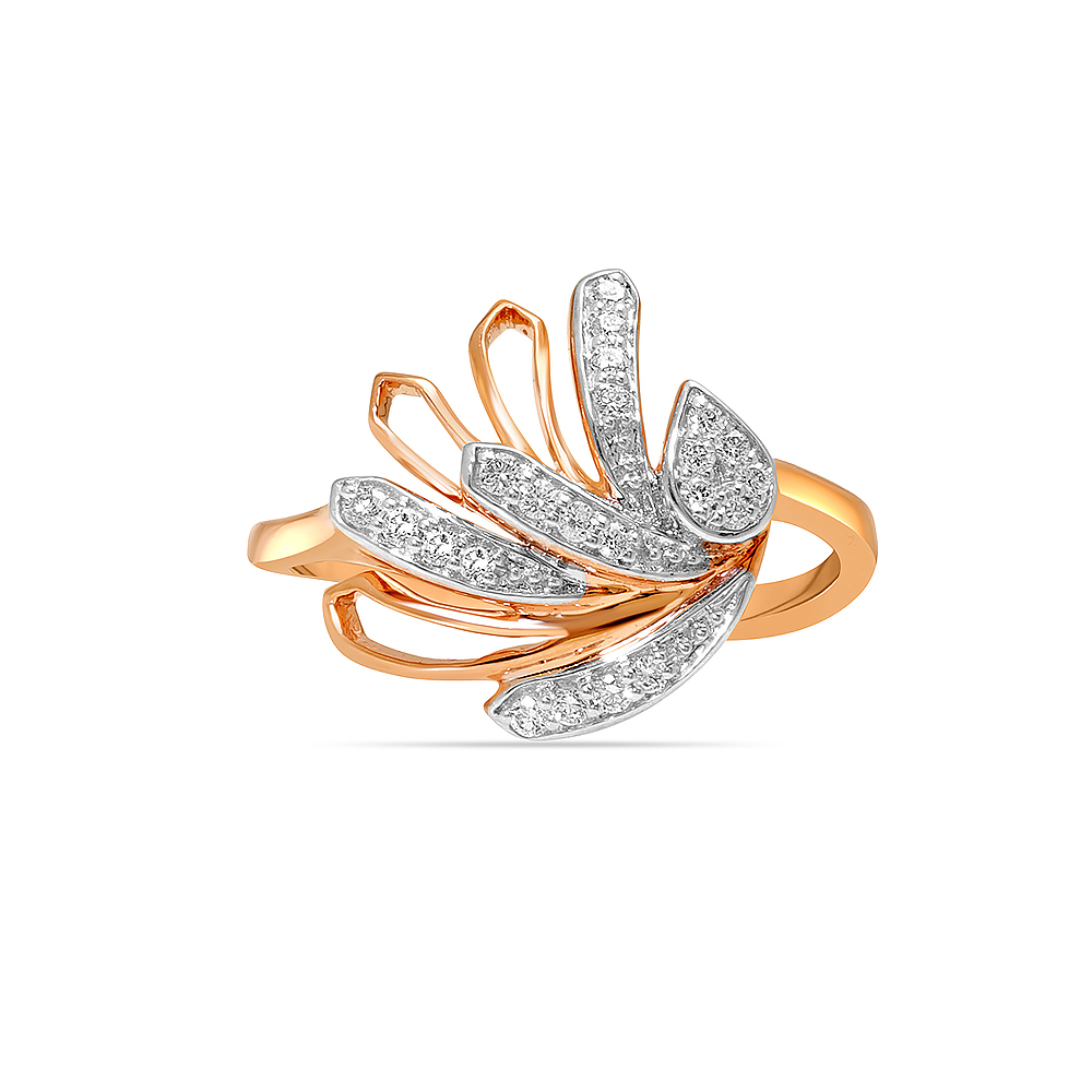 14KT Rose Gold Petal Perfection Diamond Finger Ring