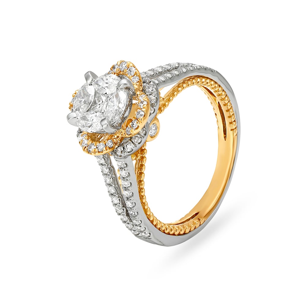 Eternally Intertwined Together Diamond Finger Ring,,hi-res image number null