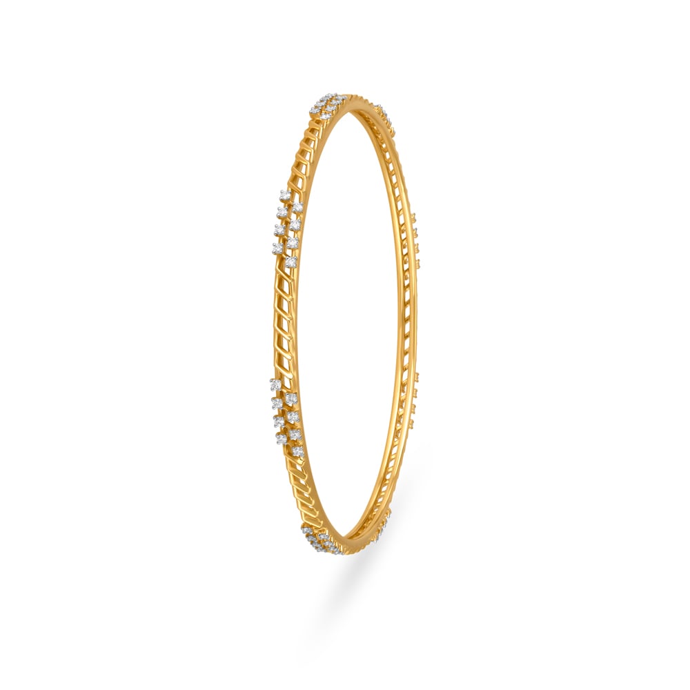 Majestic Bold Diamond and Rose Gold Bangle,,hi-res image number null