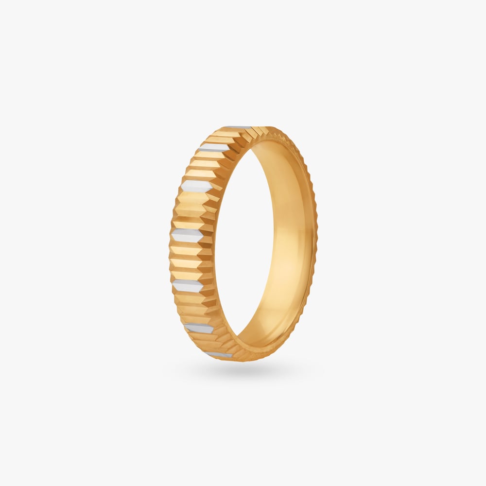 Luminous Crest Gold Ring for Men,,hi-res image number null