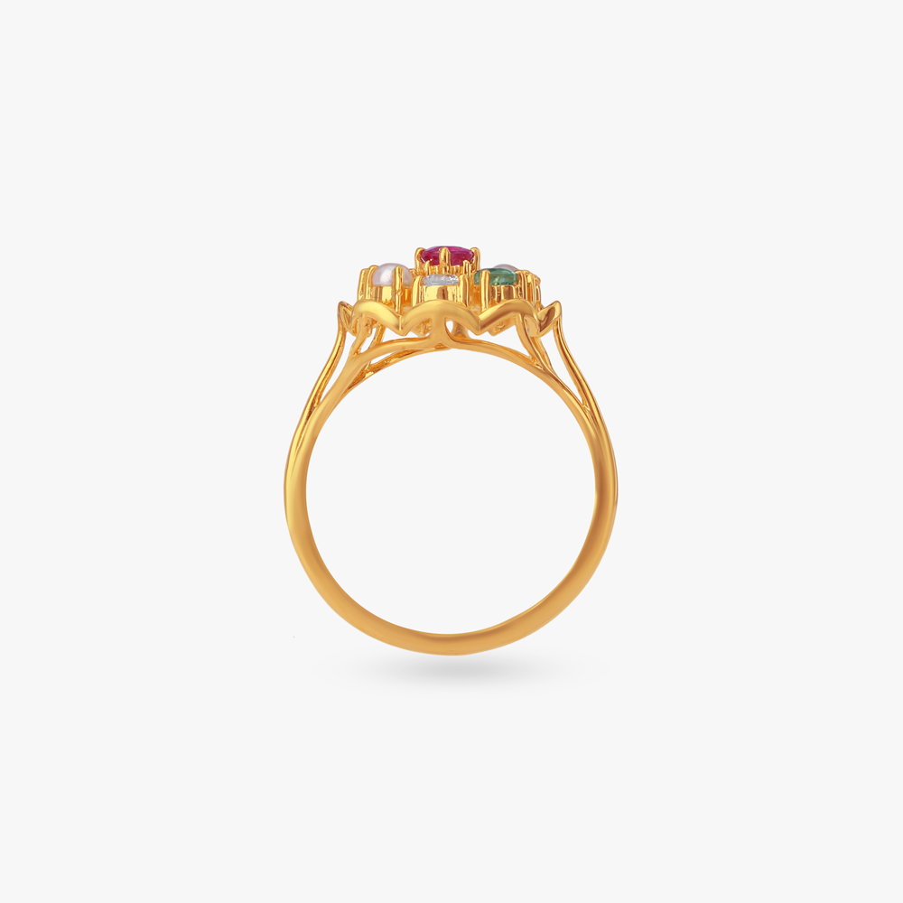Majestic Navratna Diamond Ring,,hi-res image number null