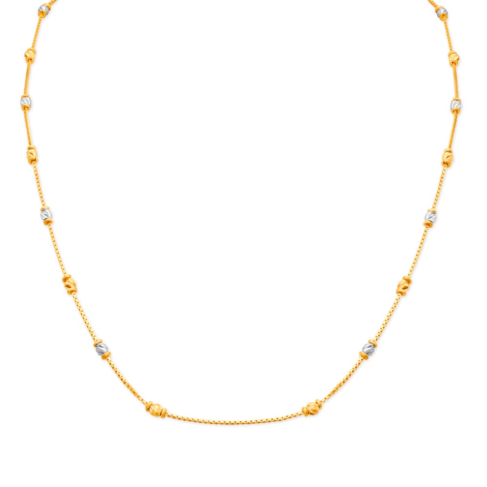 

Contemporary Sleek Gold Bead Chain