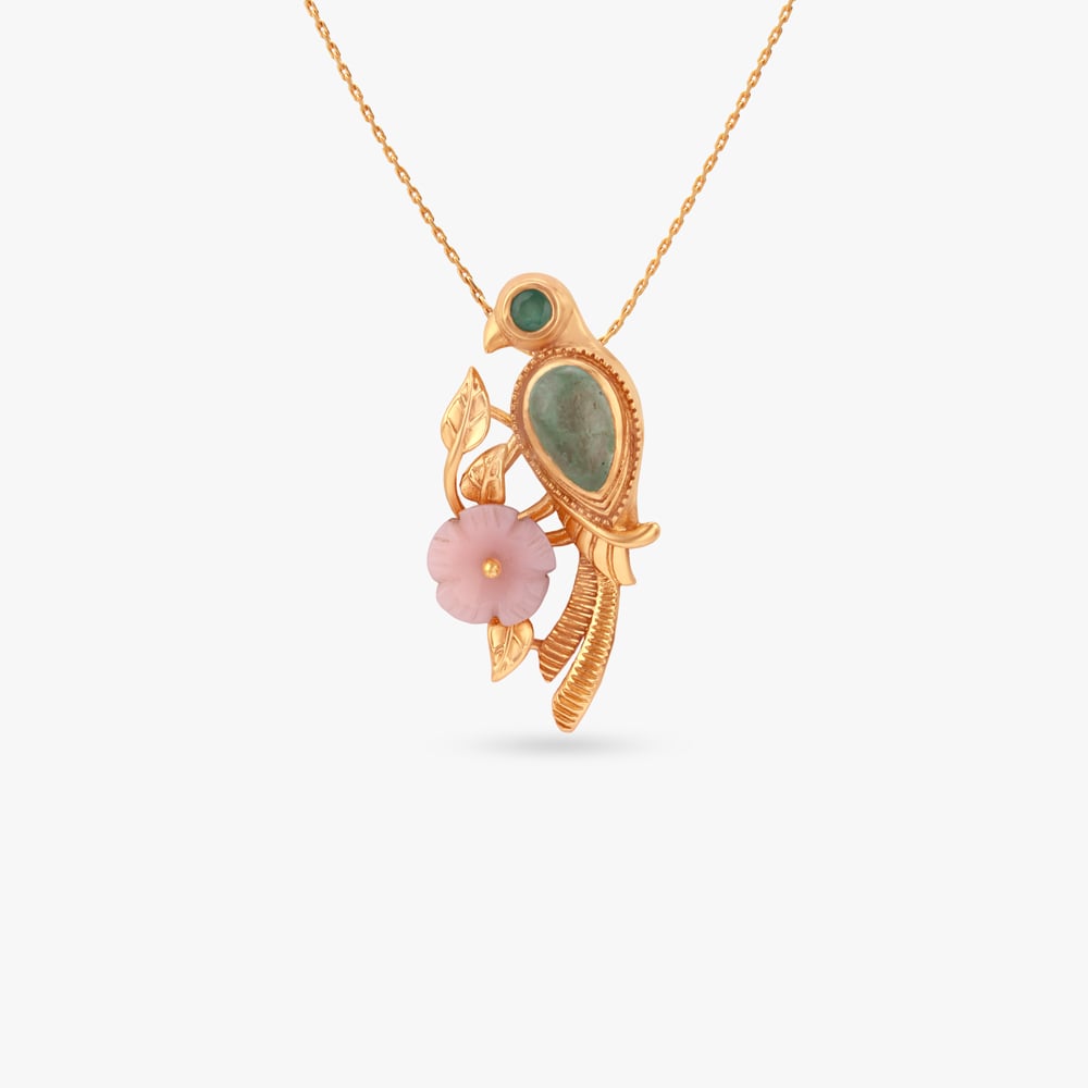 Bloom Bird Gold Pendant,,hi-res image number null