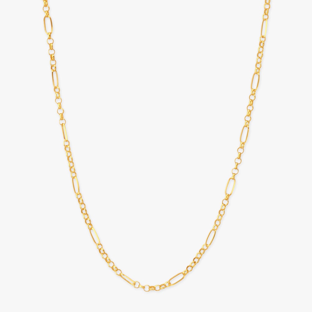 Elongated Link Gold Chain for Men,,hi-res image number null
