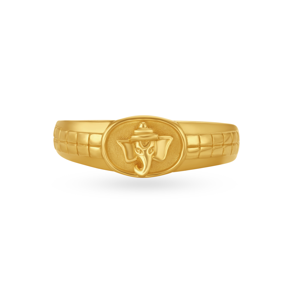 Divine Lord Ganesha Gold Ring