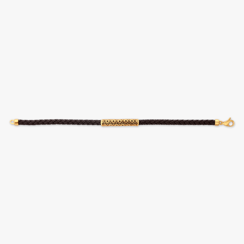 Noir Geometry Gold Bracelet for Men,,hi-res image number null