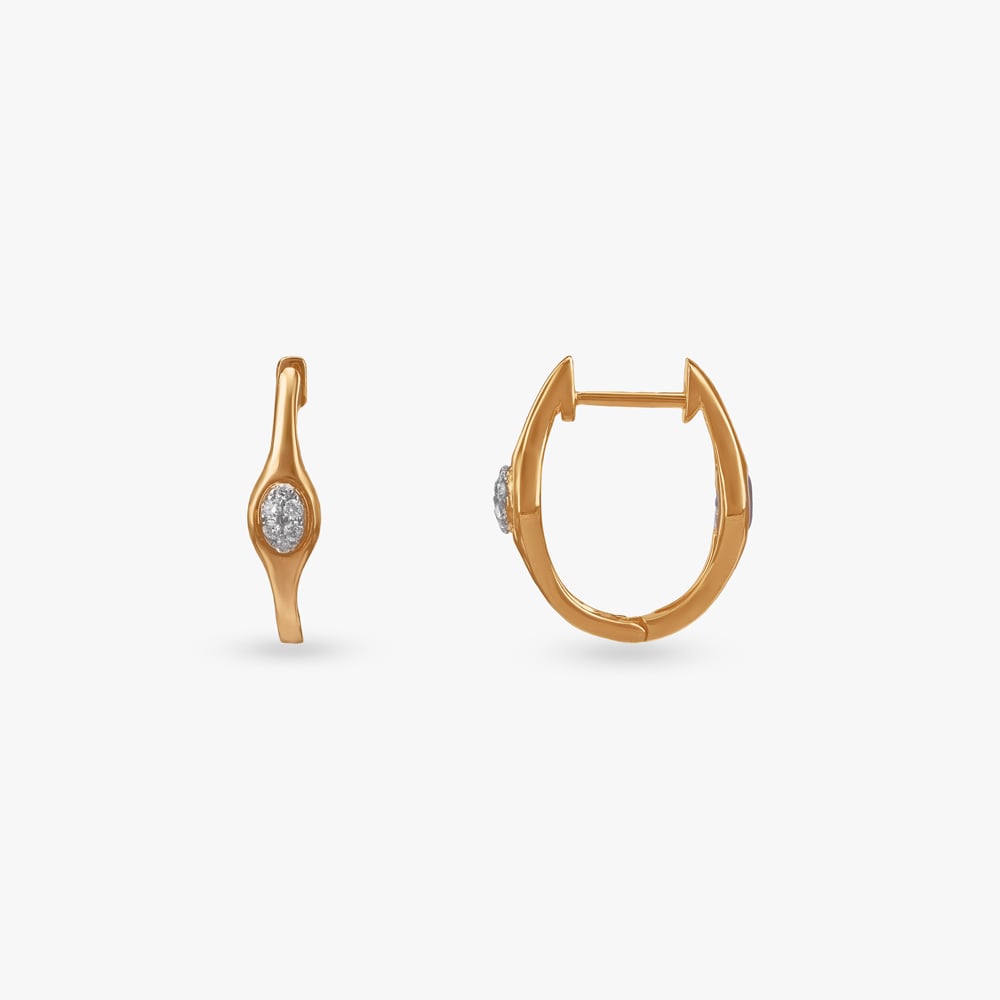 Twilight Twist Diamond Hoop Earrings,,hi-res image number null