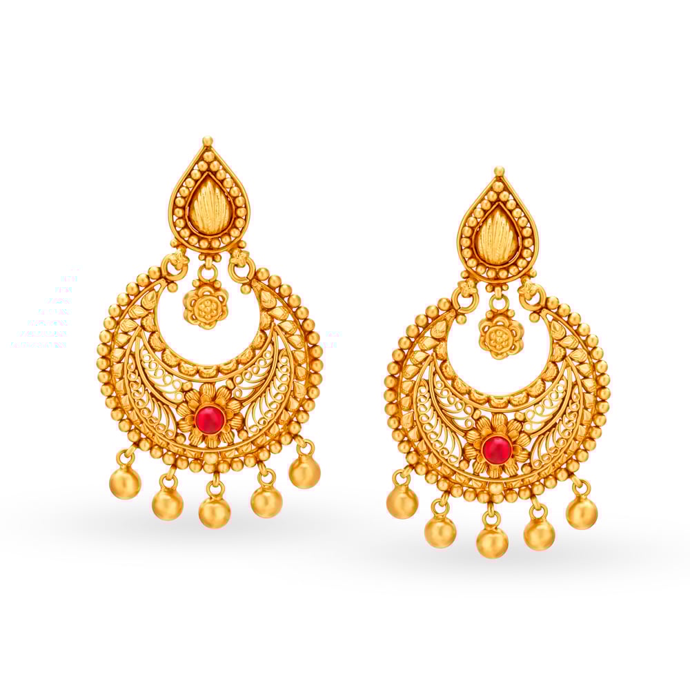 Layered Floral Gold Necklace Set,,hi-res image number null