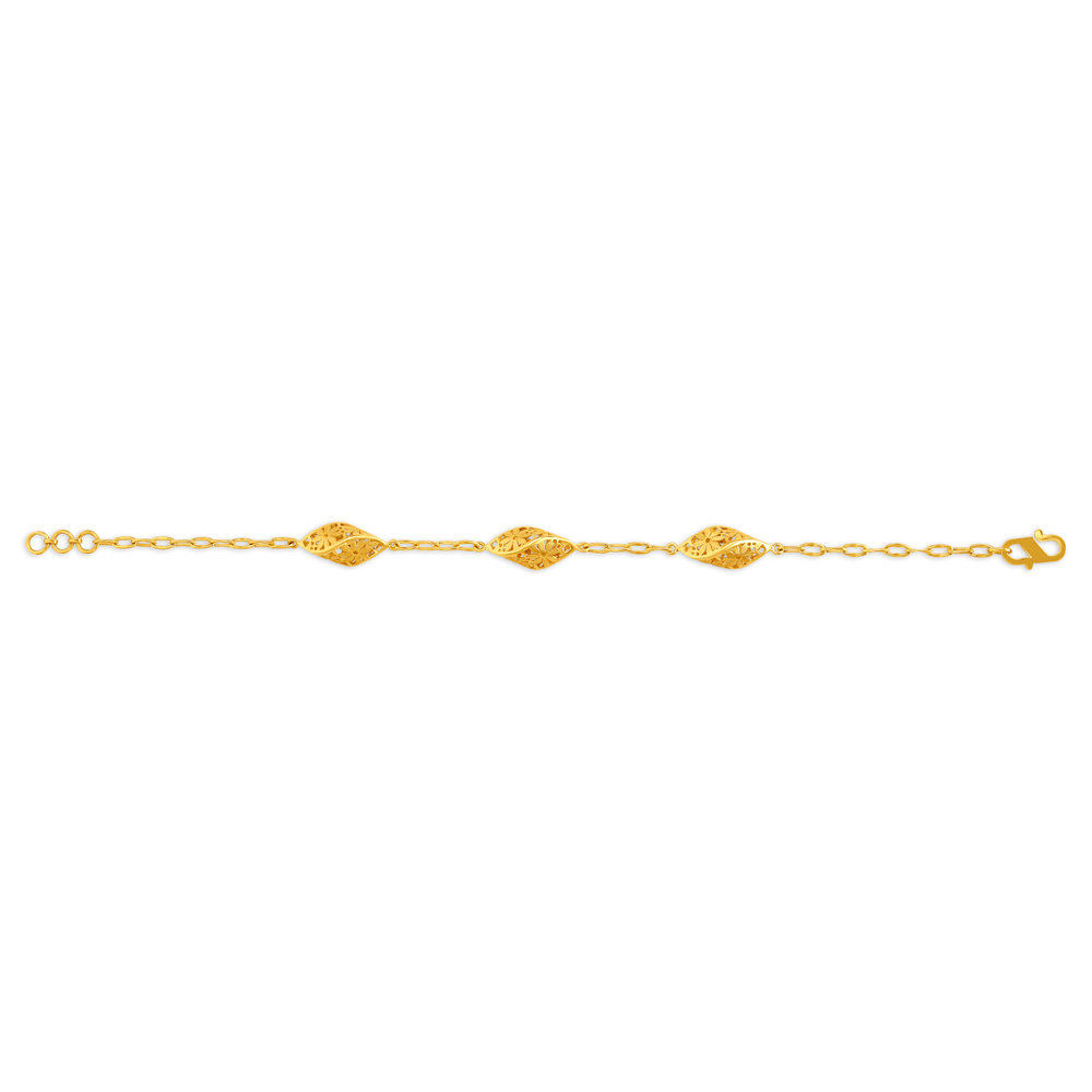 Stunning Floral Gold Bracelet,,hi-res image number null