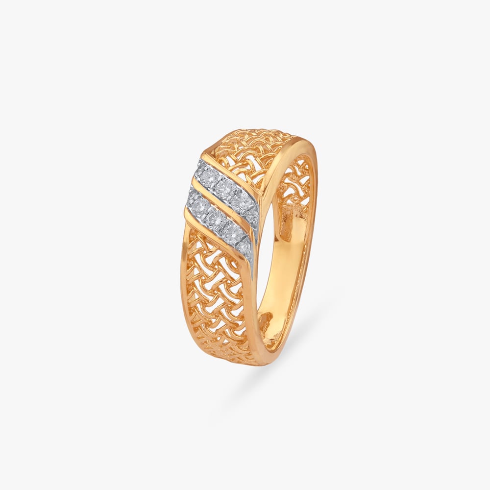 

Woven Charm Diamond Ring for Men