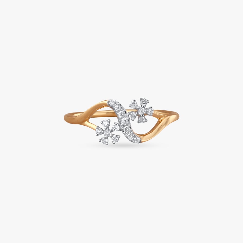 Daisy Curve Diamond Ring,,hi-res image number null