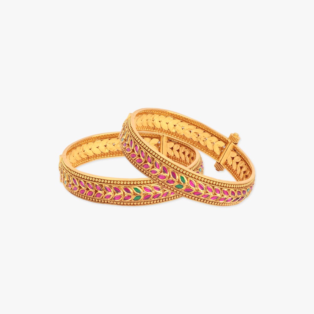 Blossom Trail Gold Bangles,,hi-res image number null