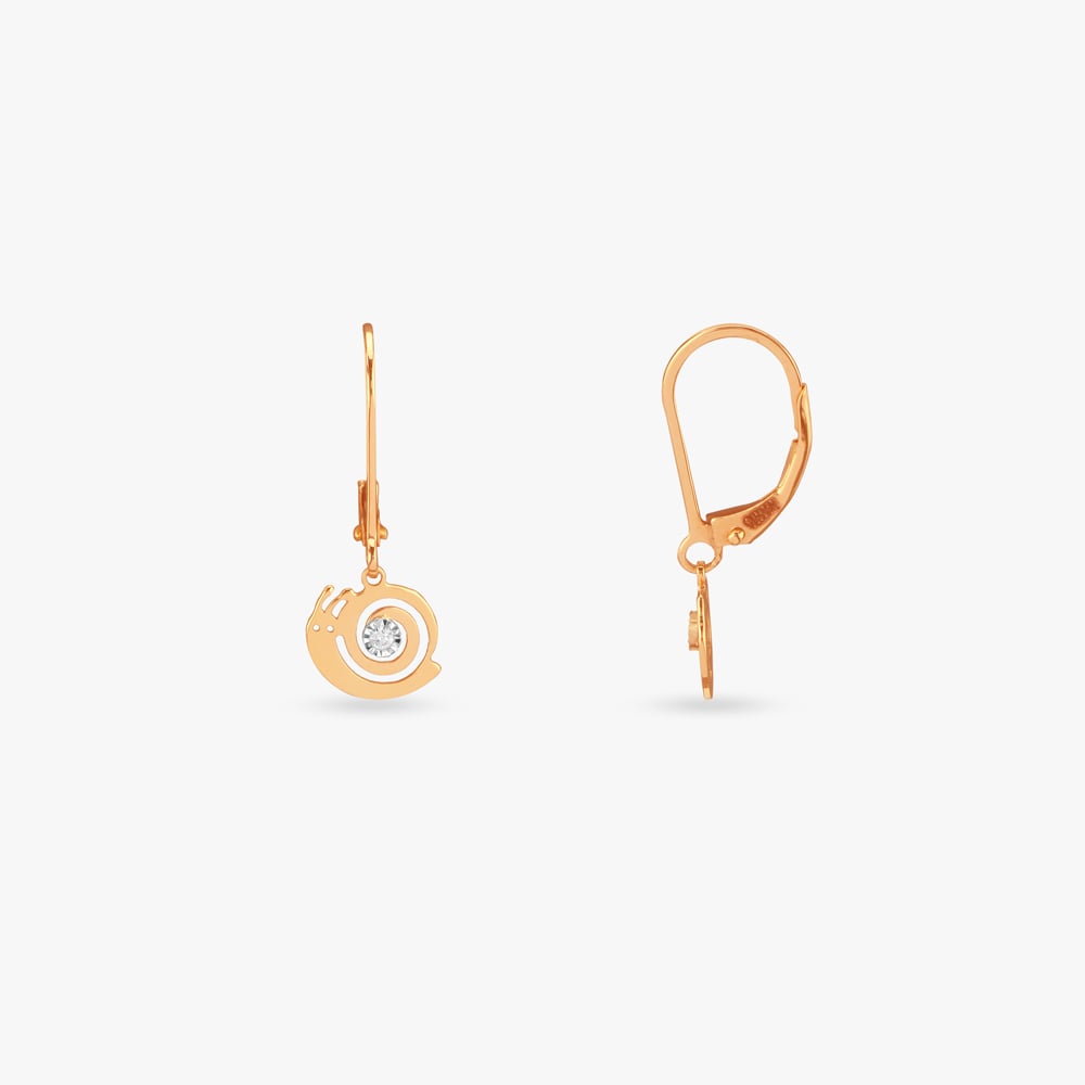 Snail Trails Diamond Hoop Earrings for Kids,,hi-res image number null