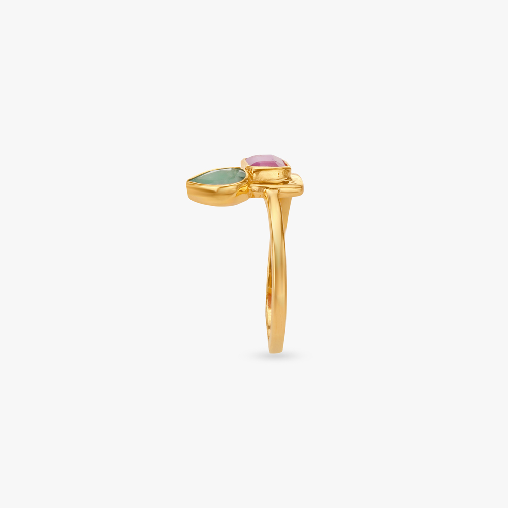 Playful Fusion Emerald Finger Ring,,hi-res image number null