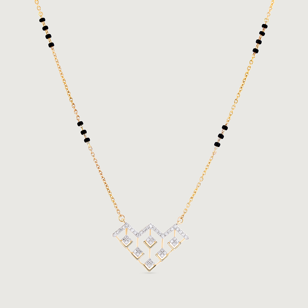 Vivid Vortex Gold and Diamond Mangalsutra,,hi-res image number null