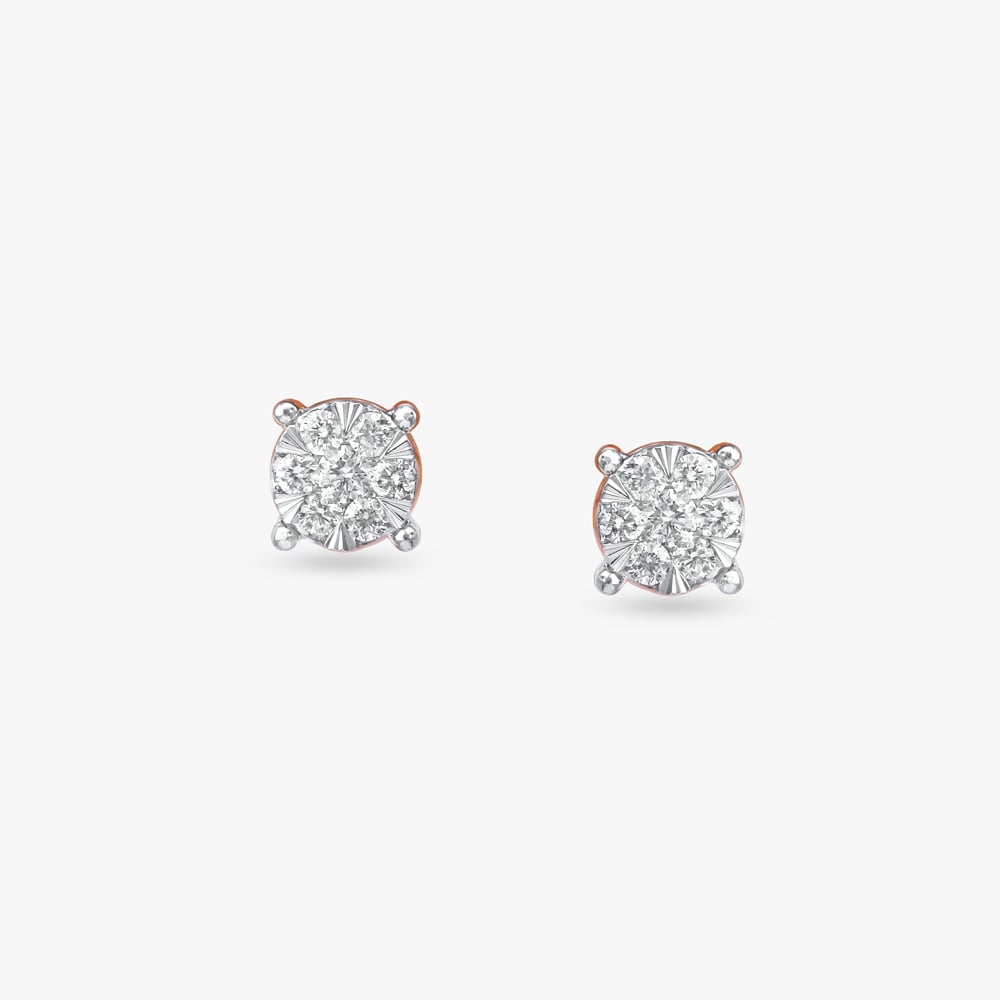 Classic Cluster Diamond Stud Earrings,,hi-res image number null