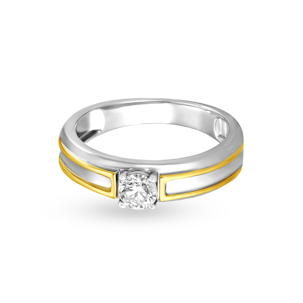 Marvellous Geometric Solitaire Ring for Men,,hi-res image number null
