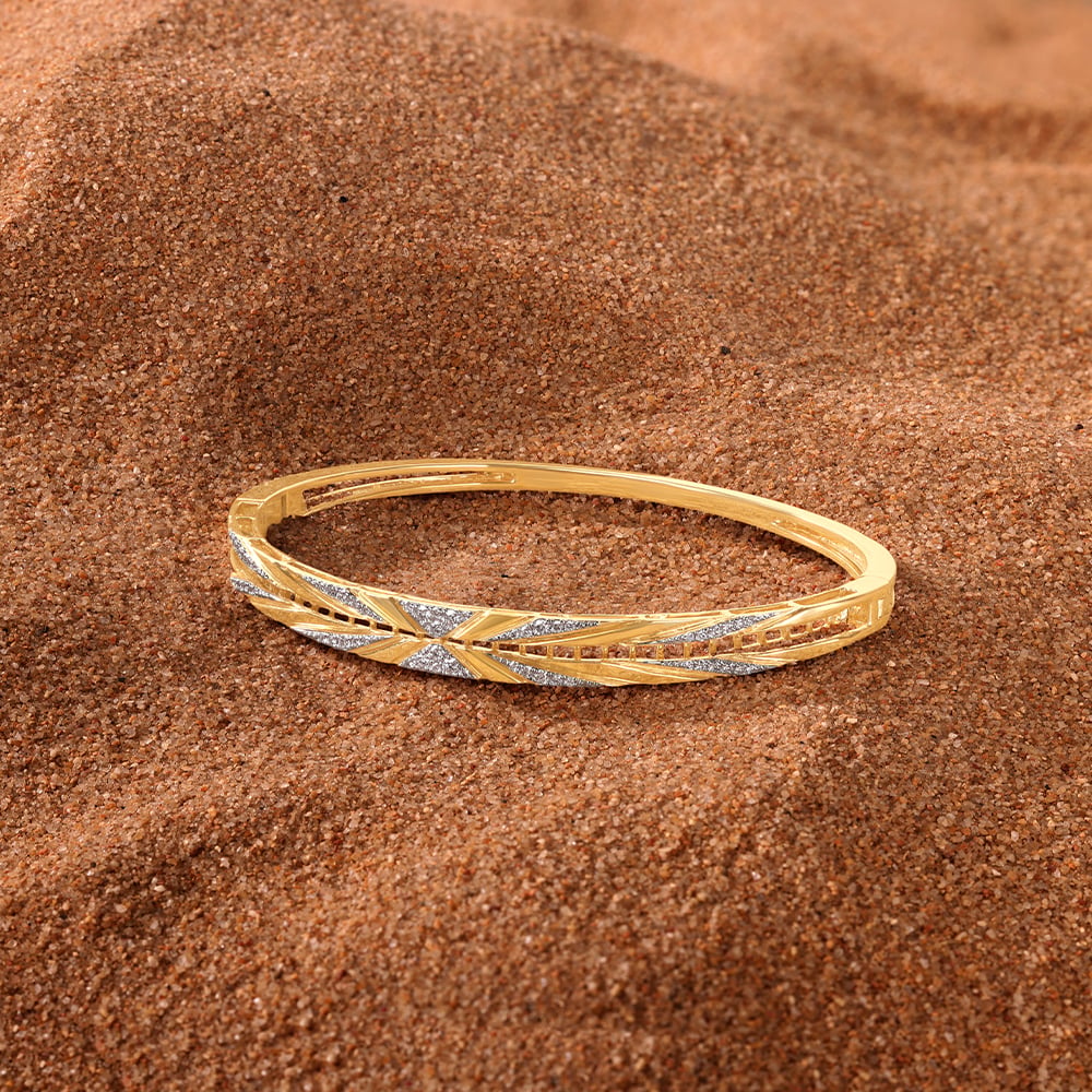 Sunflare Crisscross Diamond Bangle,,hi-res image number null