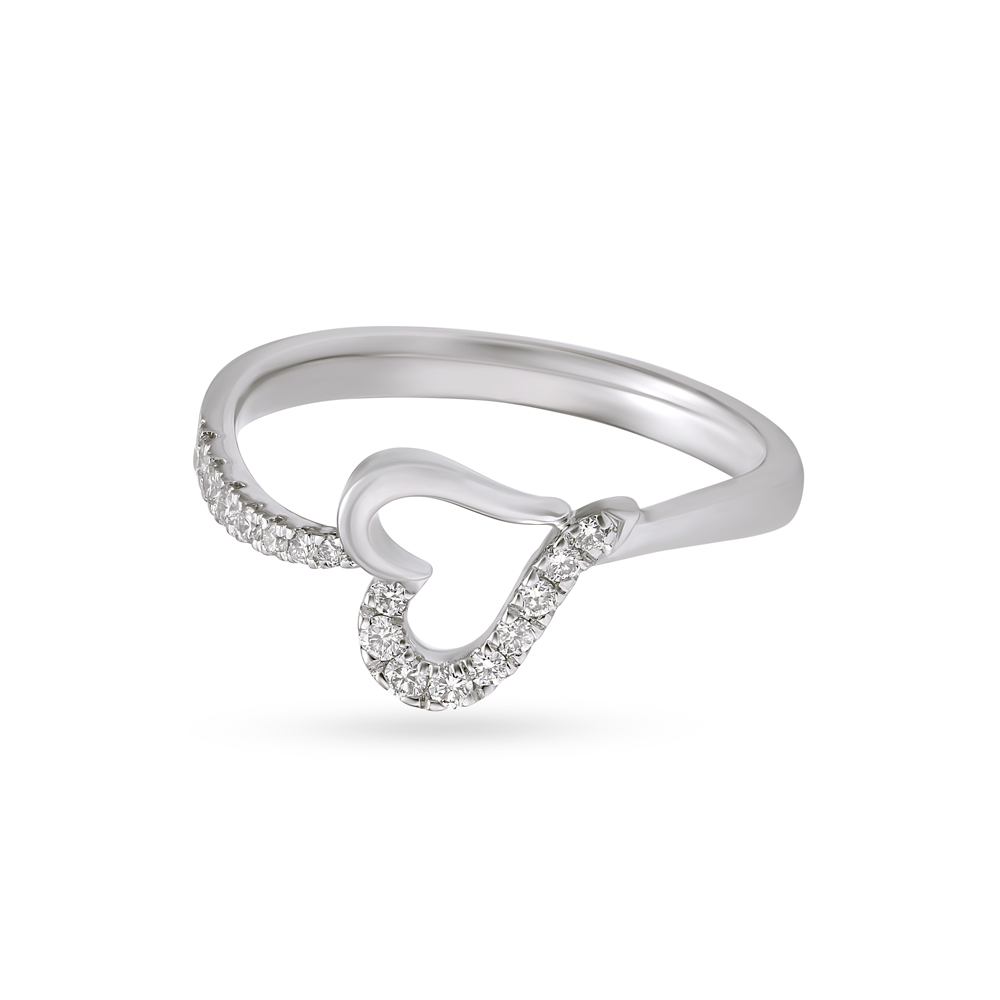 Imperial Heart White Platinum Finger Ring