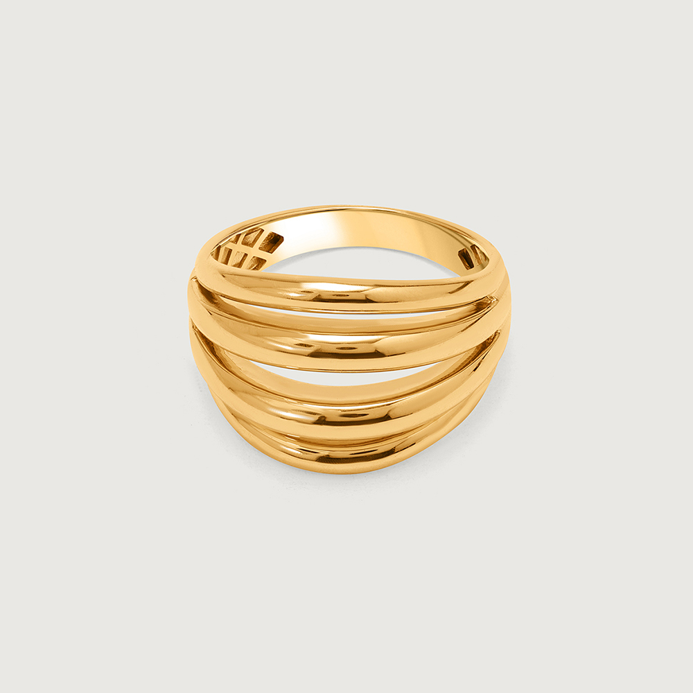 Chic Layers 18KT Gold Finger Ring,,hi-res image number null