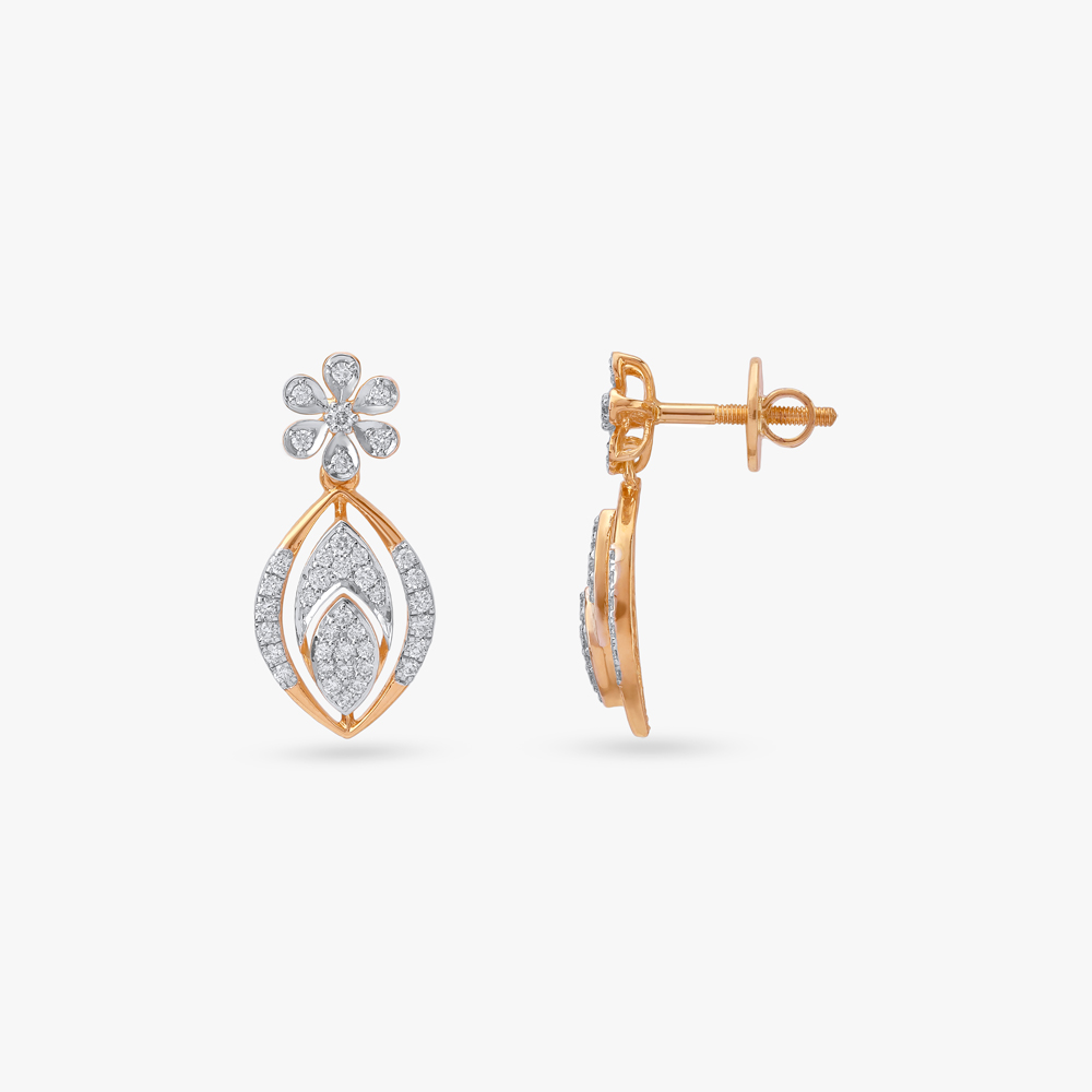 Blooming Spark Diamond Drop Earrings,,hi-res image number null