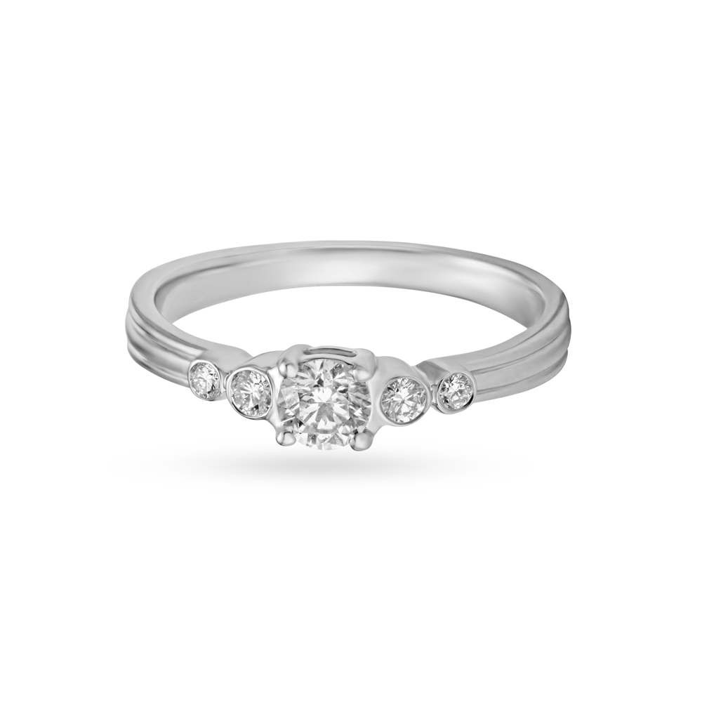 Enchanting White Platinum Finger Ring